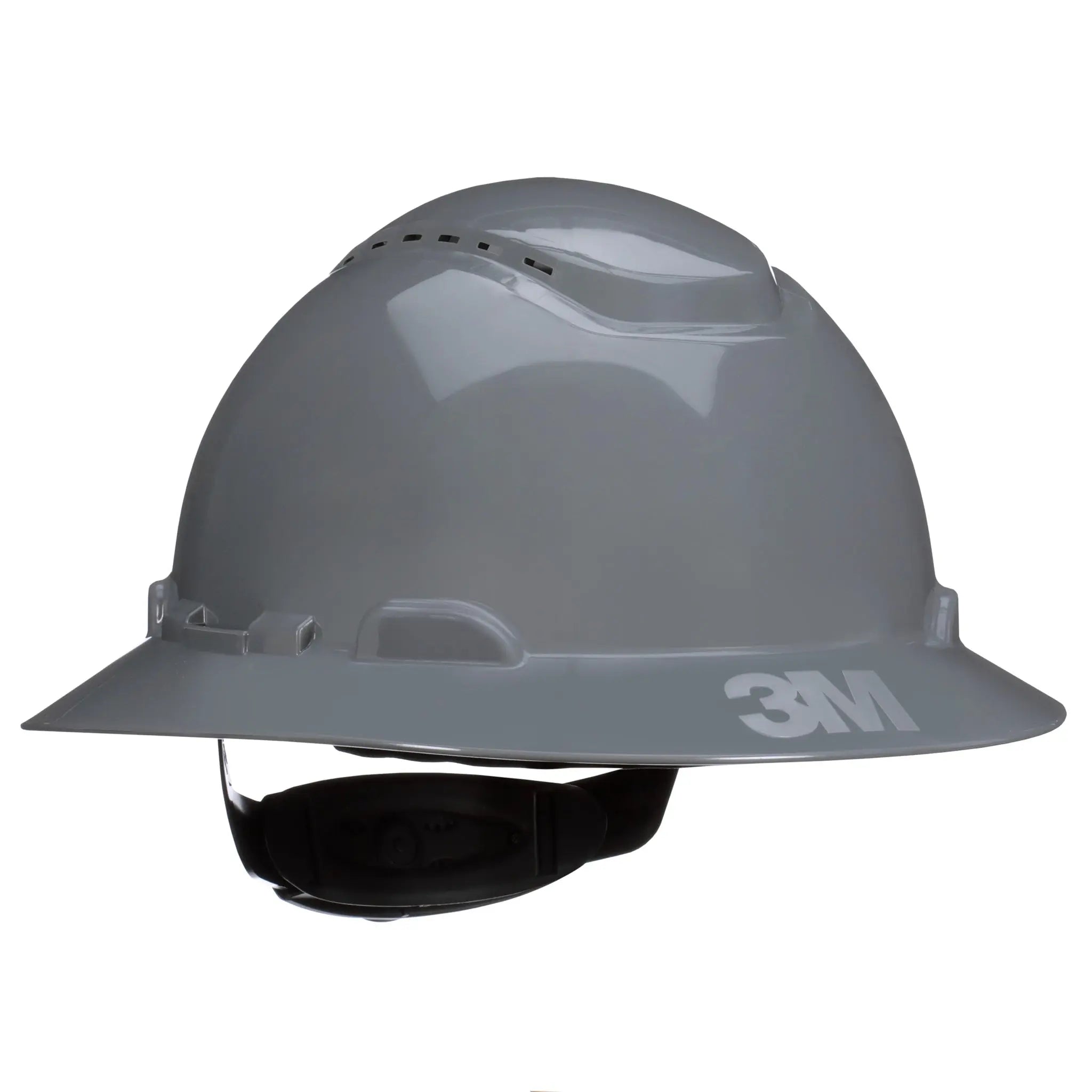3M SecureFit Full Brim Hard Hat H-808SFV-UV, Grey, Vented, 4-Point Pressure Diffusion Ratchet Suspension with UVicator, 20ea/CS
