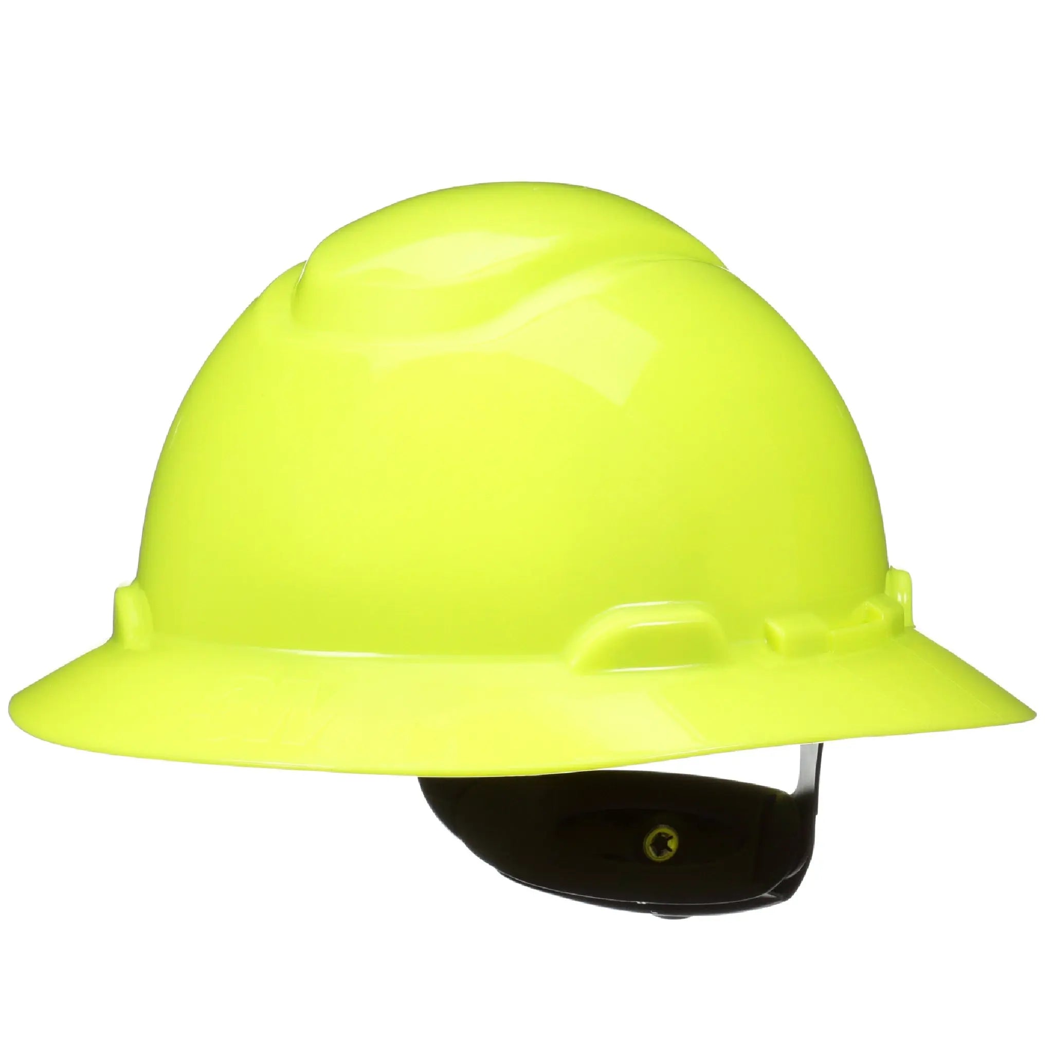 3M SecureFit Full Brim Hard Hat H-809SFR-UV, HiVis Yellow, 4-Point Pressure Diffusion Ratchet Suspension with UVicator, 20ea/CS