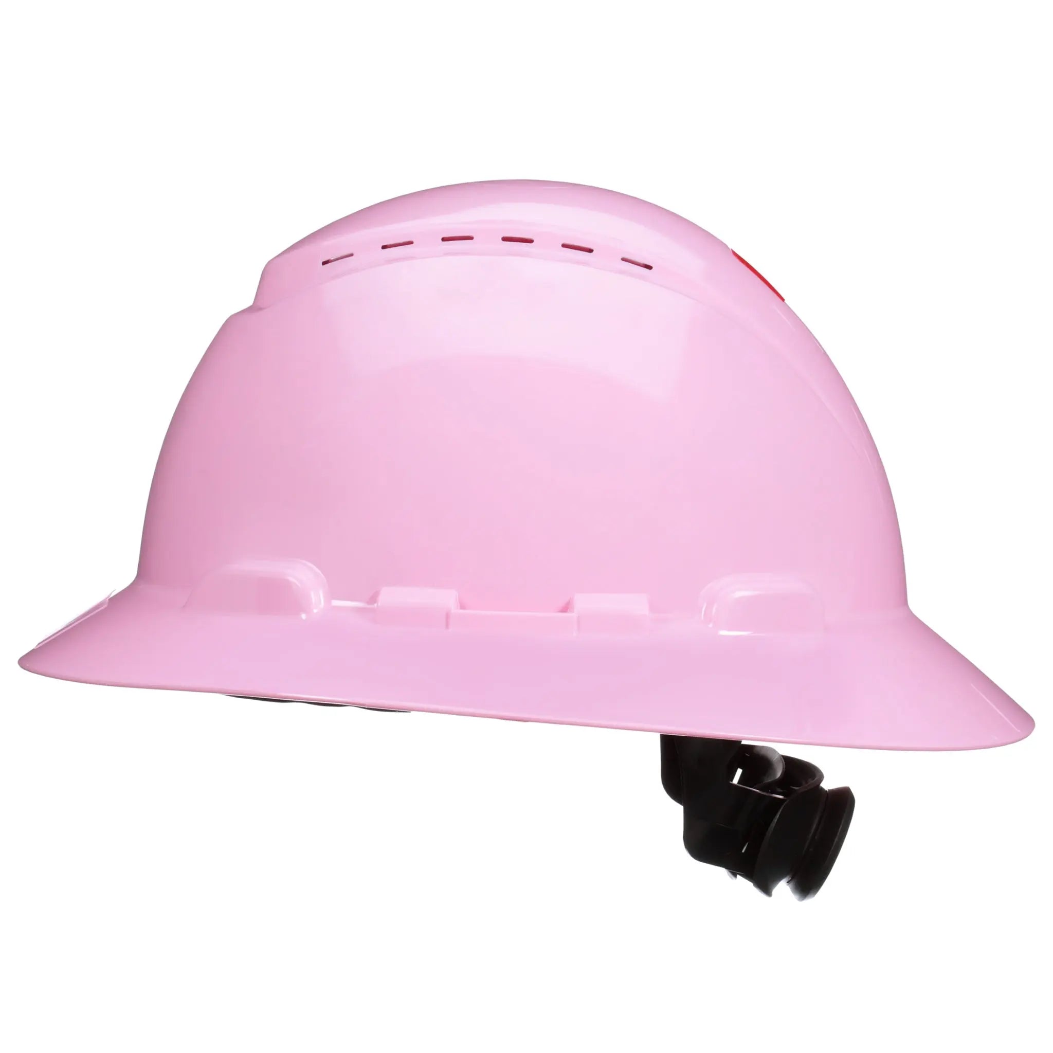 3M SecureFit Full Brim Hard Hat H-813SFV-UV, Pink, Vented, 4-Point Pressure Diffusion Ratchet Suspension, with UVicator, 20ea/CS