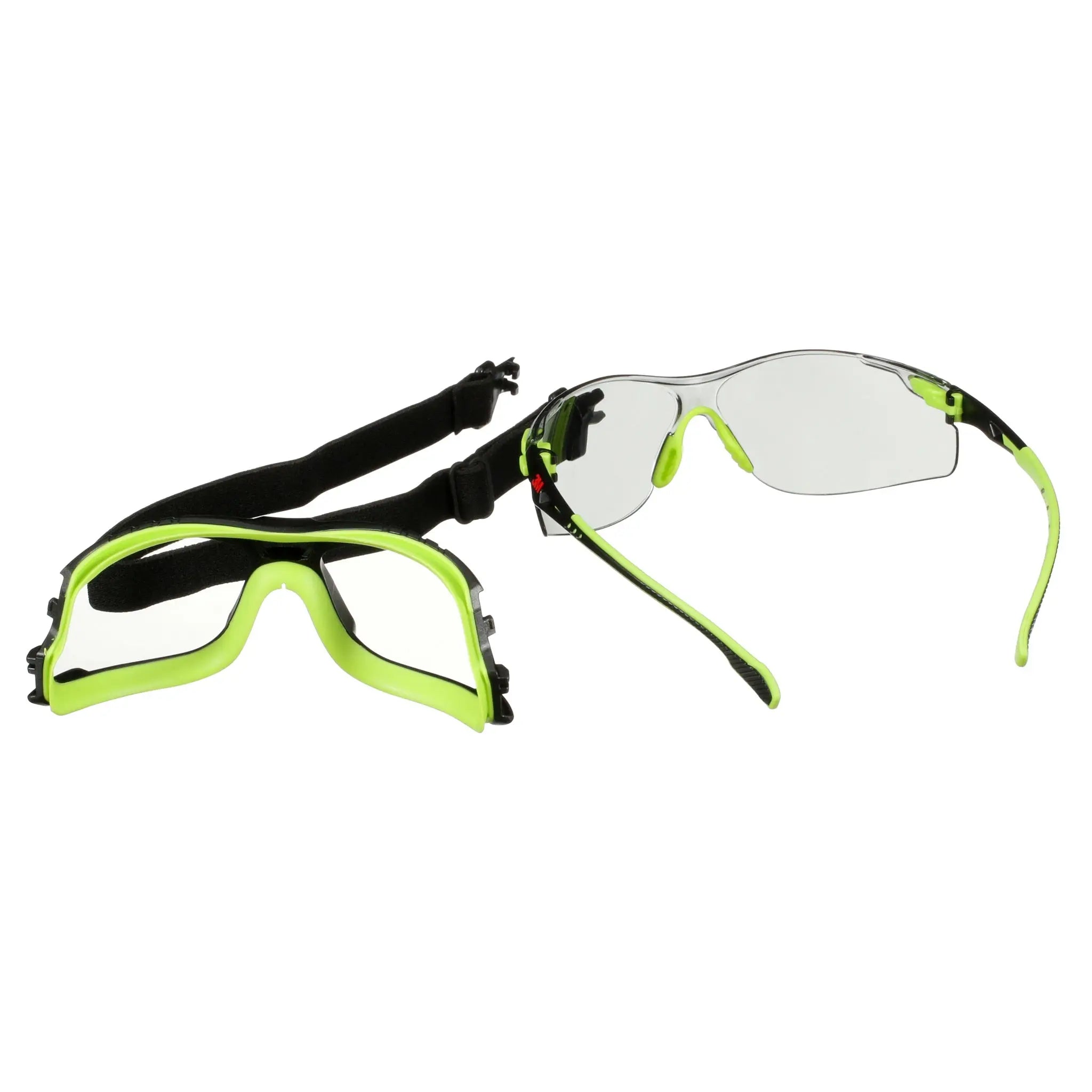 3M Solus 1000 Series S1207SGAF-TKT, Grn/Blk, Scotchgard Anti-Fog Coating, IO Gray AF-AS lens, TPE/Strap, 20 ea/Case