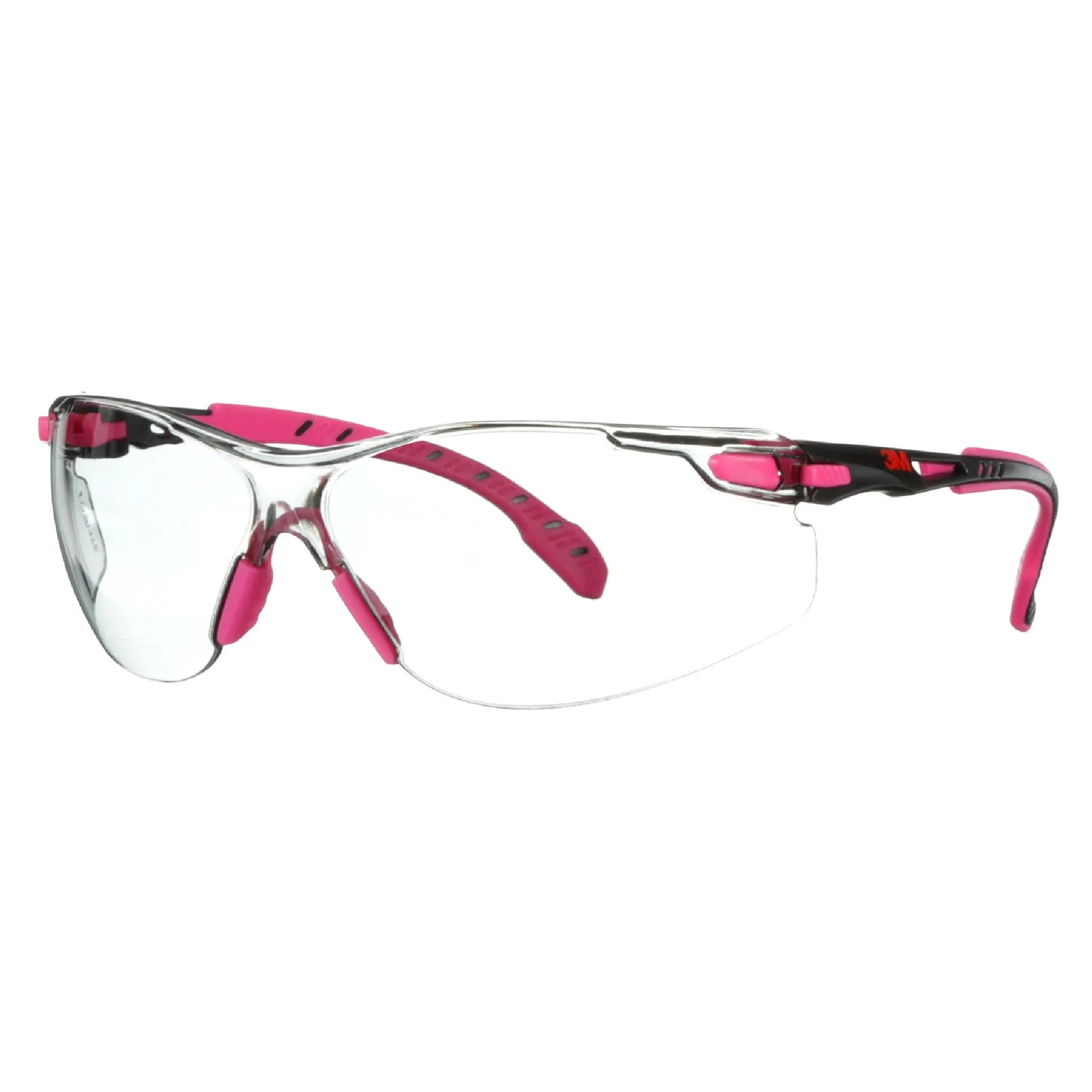 3M Solus 1000-Series Safety Glasses S1401SGAF, Pink/Black, ClearScotchgard Anti-fog Lens, 20 EA/Case