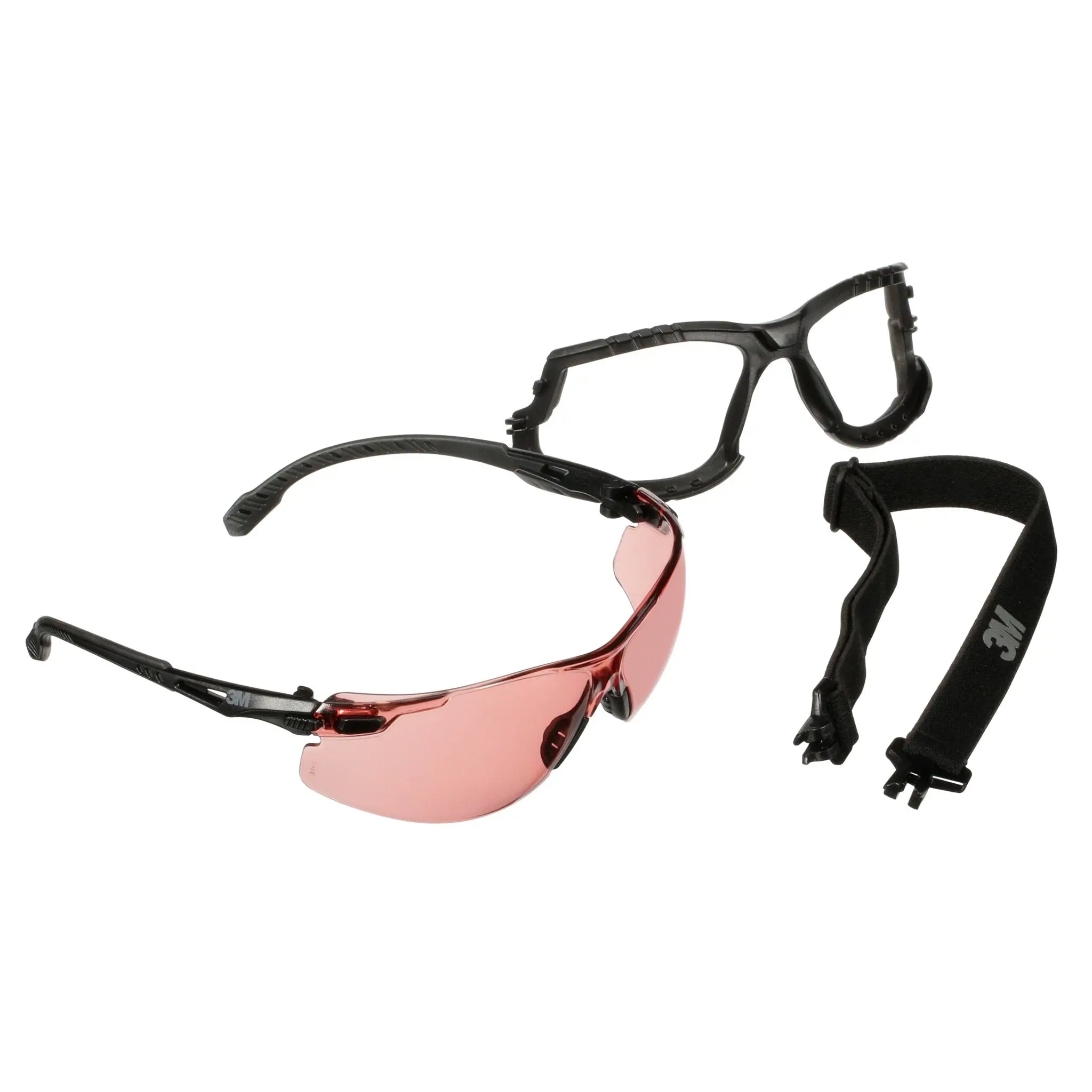 3M Solus 1000 Series, S1521SGAF-KT, Blk Temples, Scotchgard Anti-Fog Coating, I-O VM AF-AS lens, Foam-Strap, 20 ea-CaseÂ