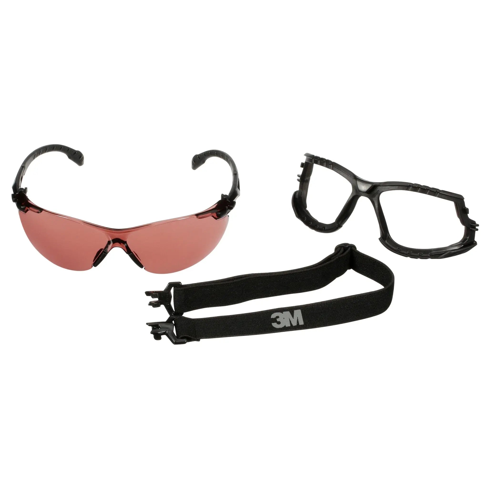 3M Solus S1523SGAF-KT 1000 Series, Black Temples, Scotchgard Anti-Fog Coating, VM AF-AS Lens, Foam/Strap, Case of 20