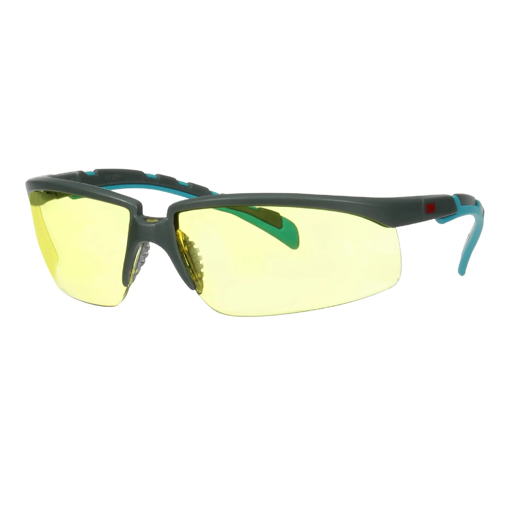 3M Solus 2000 Series, S2003SGAF-BGR, Gray/Blue-Green Temples,
Scotchgard Anti-Fog Coating, Amber AF-AS lens, 20ea/cs