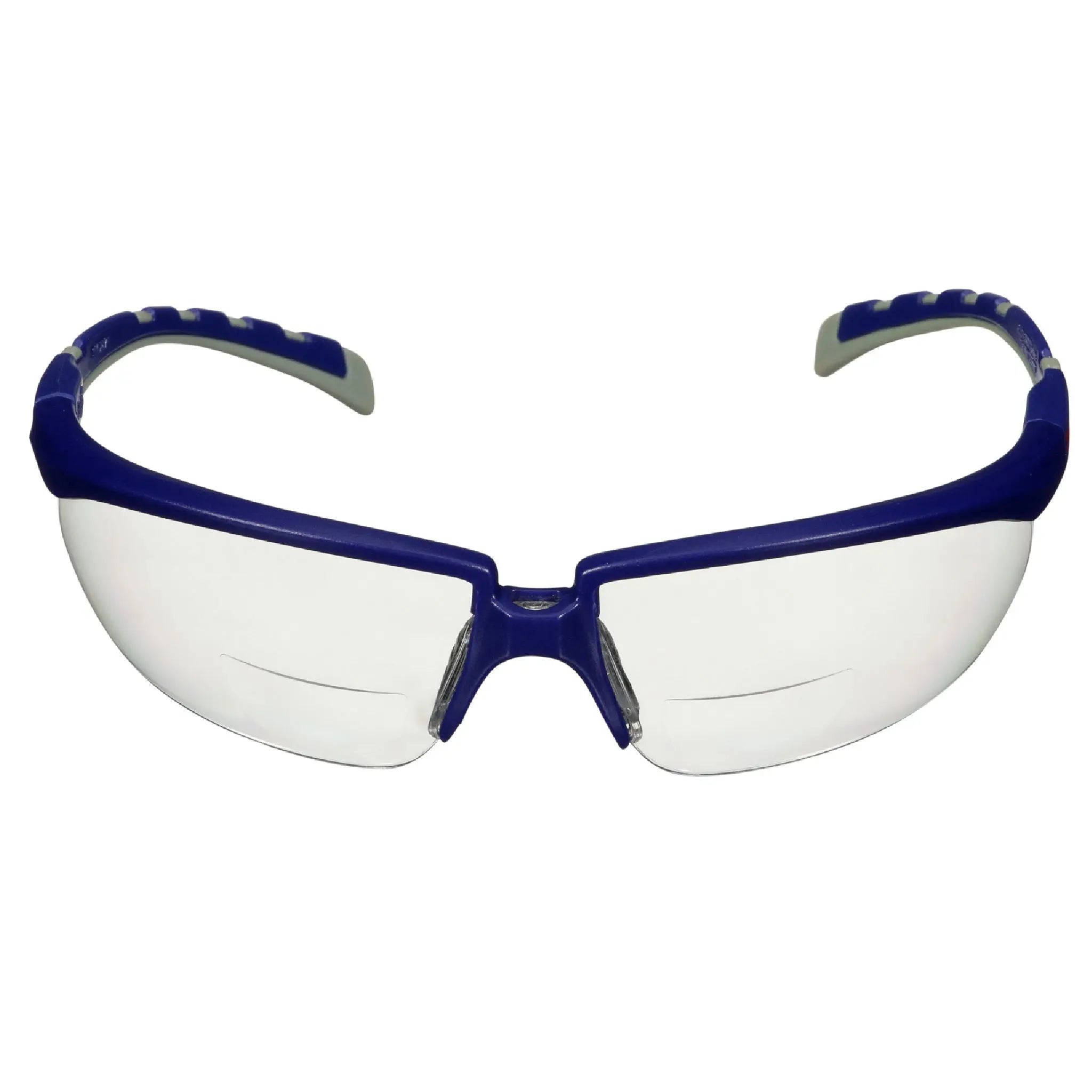 3M Solus S2020AF-BLU 2000 Series, Blue/Gray Temples, Clear Reader +2.0 Anti-Fog/Anti-Scratch Lens, Case of 20