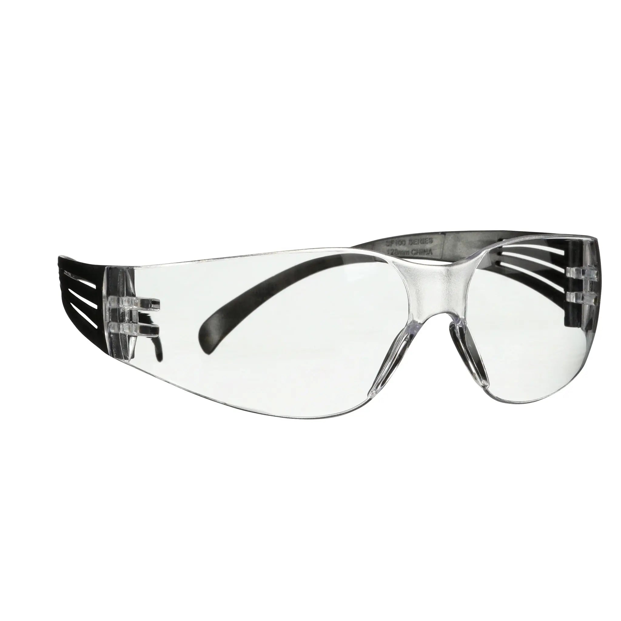 3M SecureFit 100 Series SF101AS-BLK, Black Temples, Clear Anti-Scratch Lens, 100 ea/Case