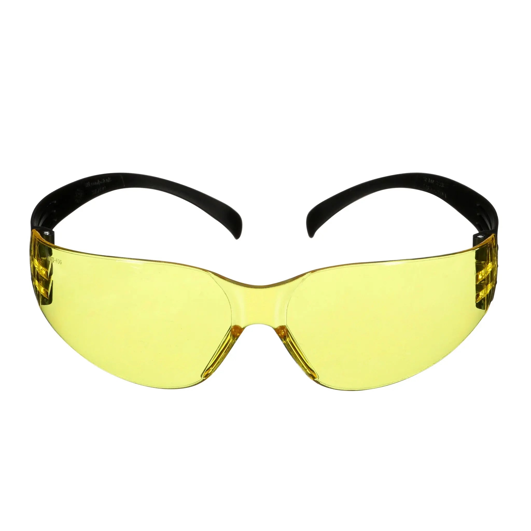 3M SecureFit 100 Series SF103AF-BLK, Black Temples, Amber Anti-Fog/Anti-Scratch Lens, 20 ea/Case