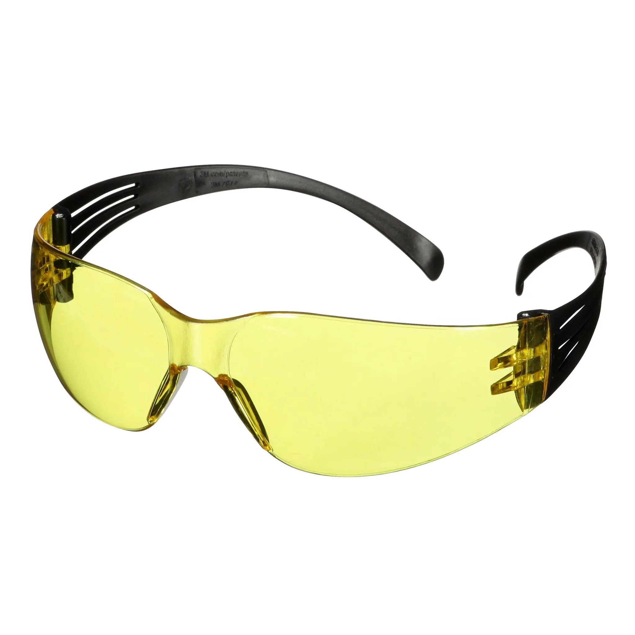 3M SecureFit 100 Series SF103AF-BLK, Black Temples, Amber Anti-Fog/Anti-Scratch Lens, 20 ea/Case