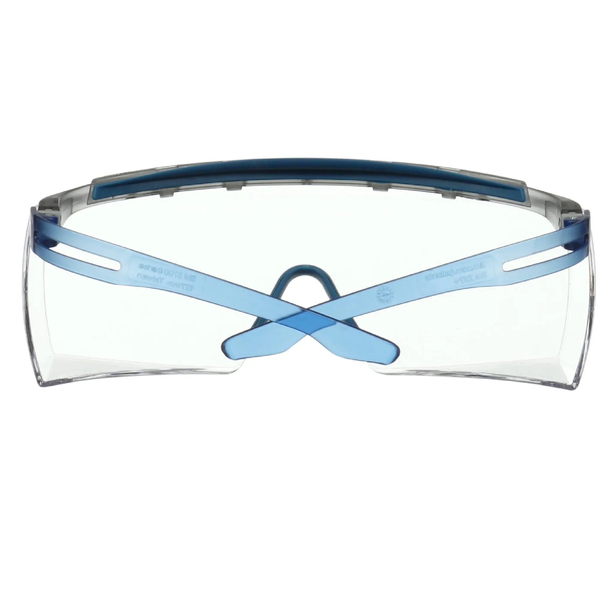 3M SecureFit 3700 Series, SF3701XSGAF-BLU, Blue Temple, Browguard, Scotchgard Anti-Fog Coating, Clear OTG AF-AS lens, 10ea/cs