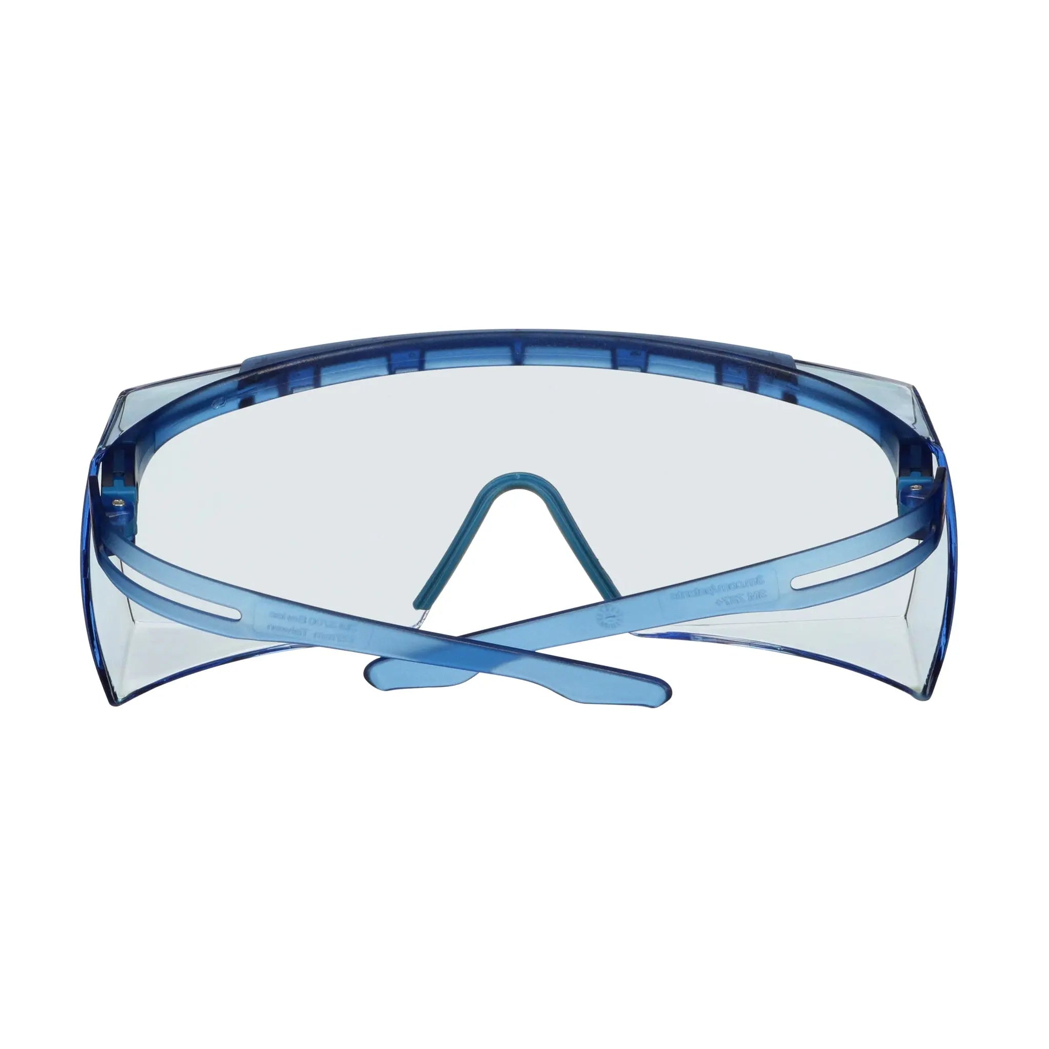 3M SecureFit 3700 Series, SF3704SGAF-BLU, Blue Temples, Scotchgard Anti-Fog Coating, Light Blue OTG AF-AS lens 10 ea-CaseÂ