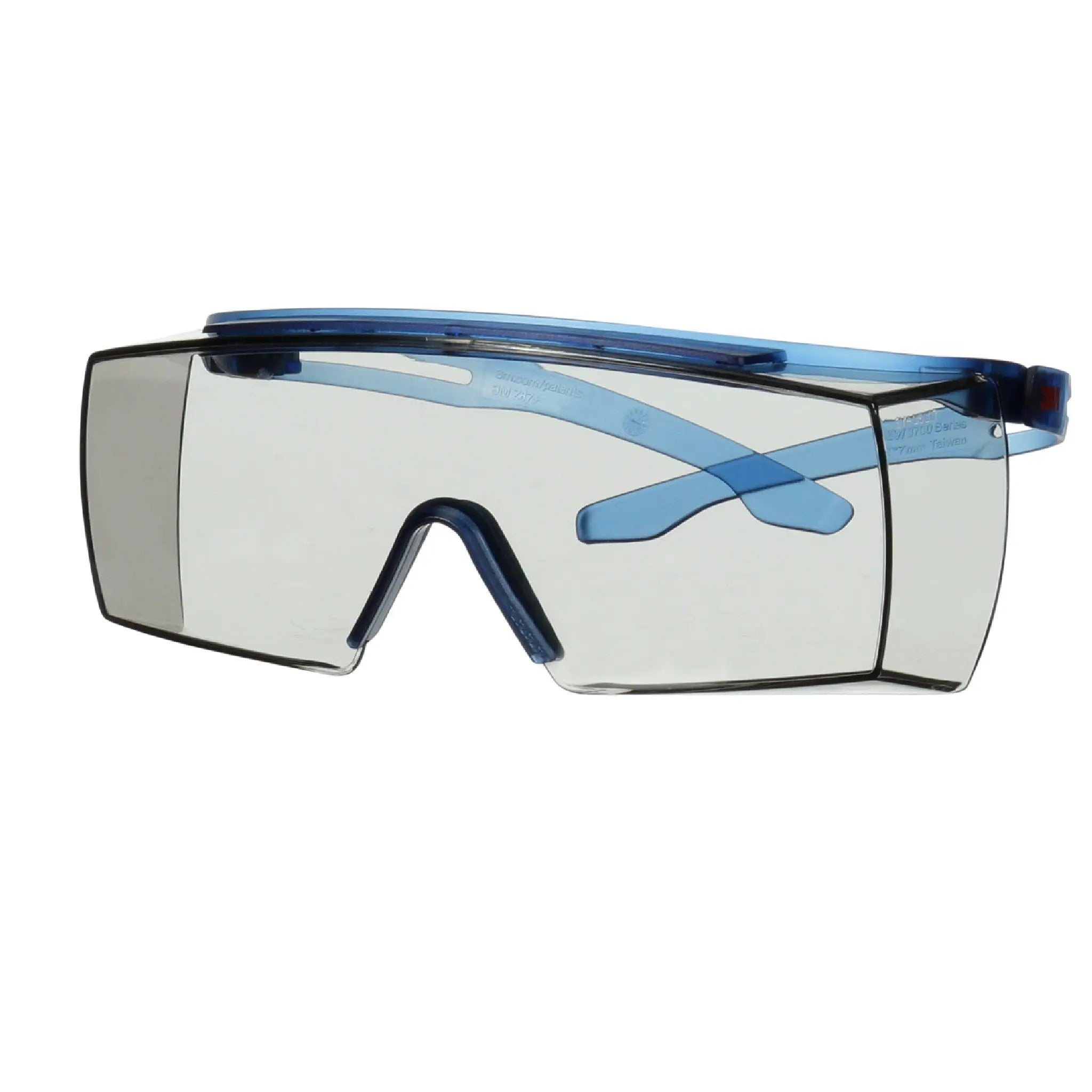 3M SecureFit 3700 Series, SF3707SGAF-BLU, Blue Temple, Scotchgard
Anti-Fog Coating, Indoor/Outdoor Gray OTG AF-AS lens, 10 per case