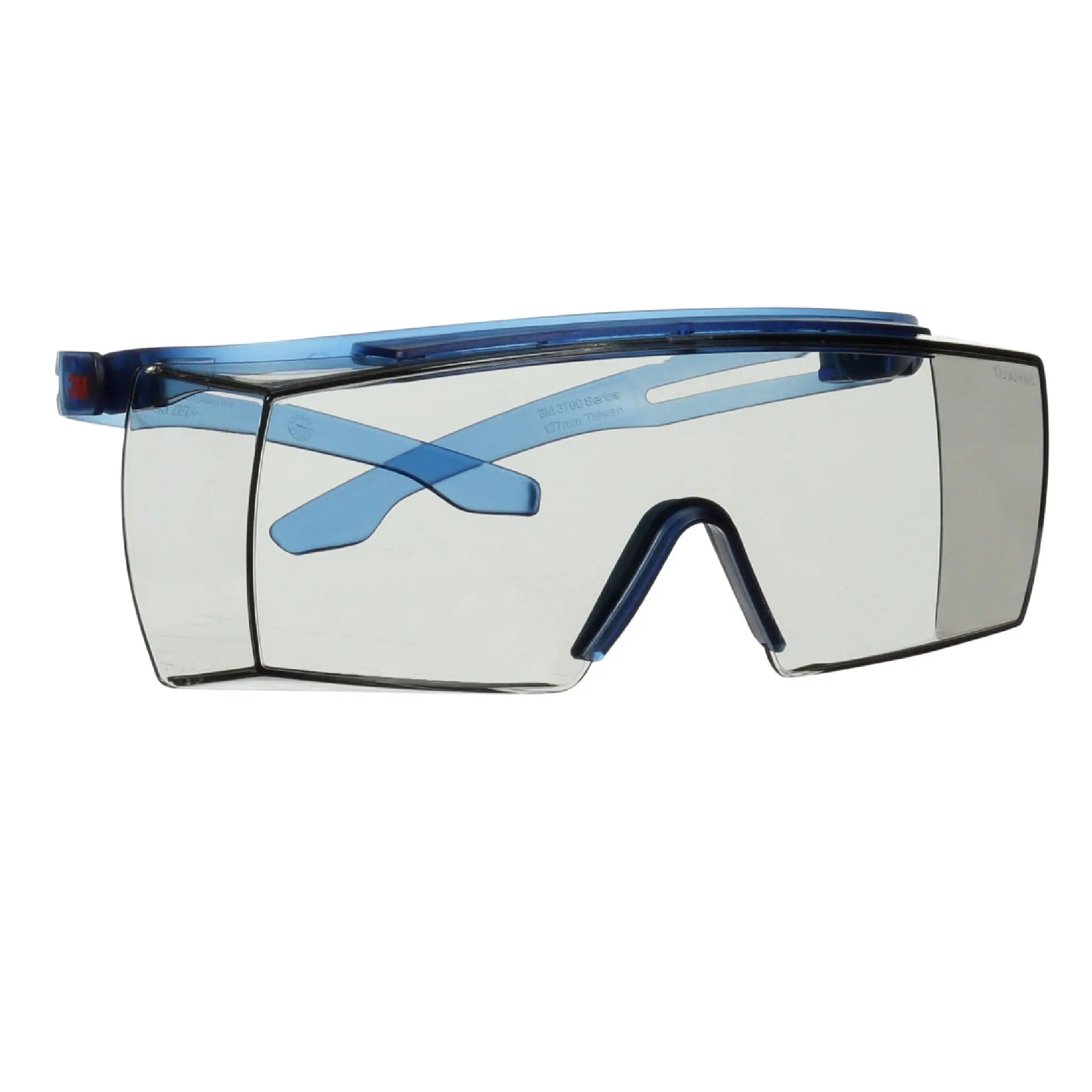 3M SecureFit 3700 Series, SF3707SGAF-BLU, Blue Temple, Scotchgard
Anti-Fog Coating, Indoor/Outdoor Gray OTG AF-AS lens, 10 per case