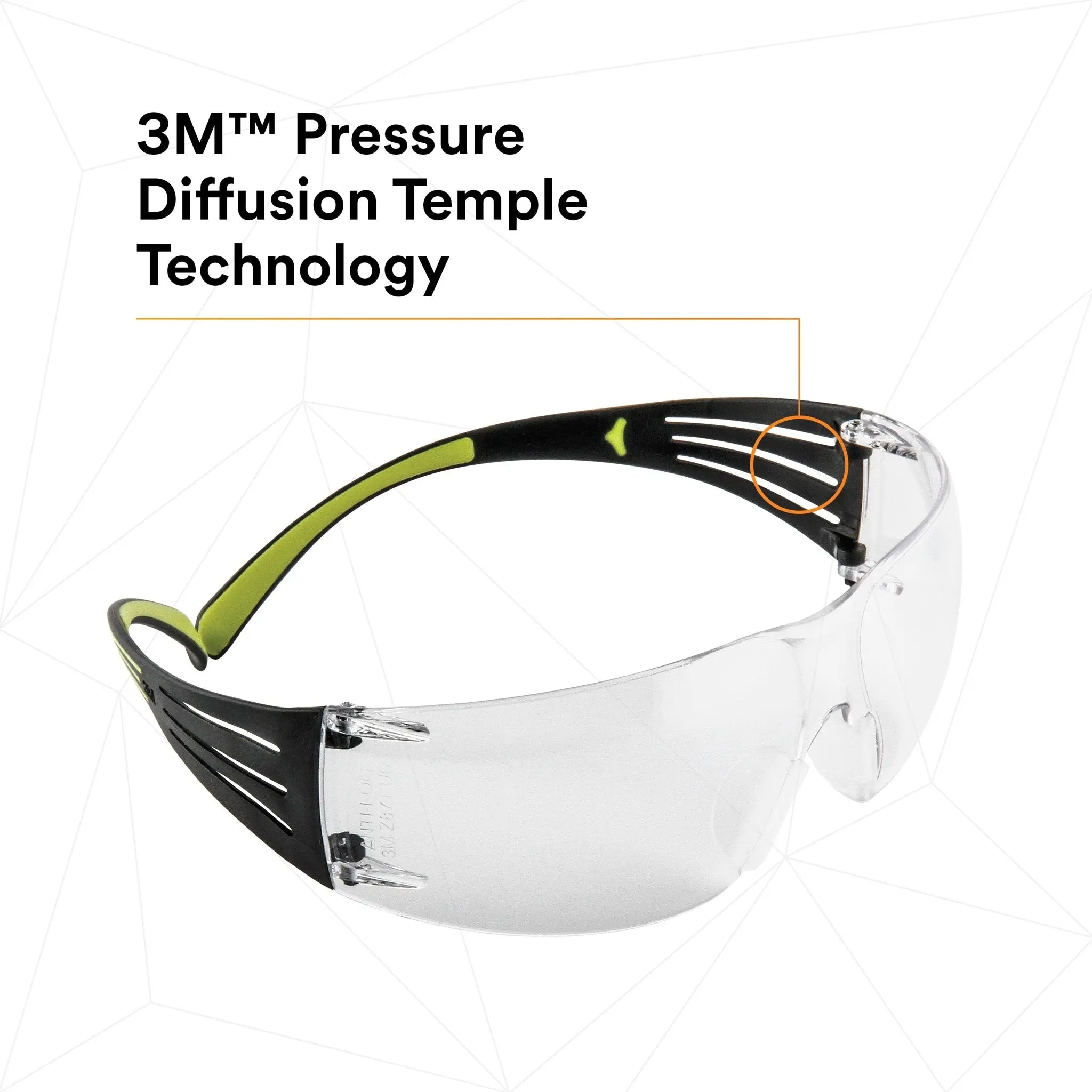 3M SecureFit SF401AF Protective Eyewear, Clear Anti-Fog Lens, Case of 20, Diffusion Temple Technology