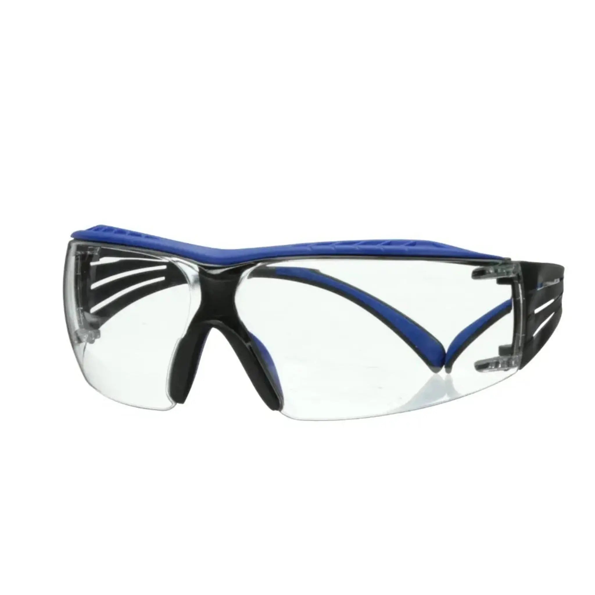 3M SecureFit 400 Series Safety Glasses SF401XSGAF-BLU, Blue/Gray, Clear Scotchgard Anti-Fog/Anti-Scratch Lens, Case of 20
