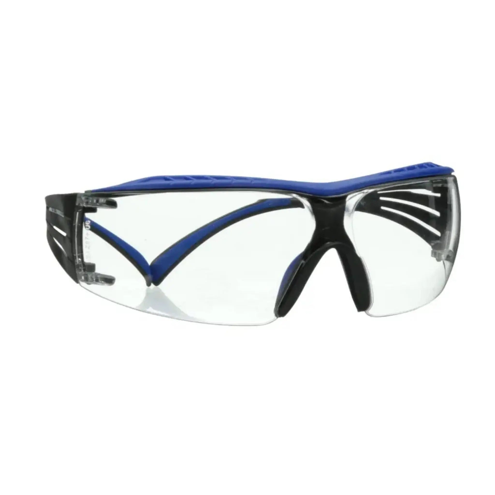 3M SecureFit 400 Series Safety Glasses SF401XSGAF-BLU, Blue/Gray, Clear Scotchgard Anti-Fog/Anti-Scratch Lens, Case of 20Â