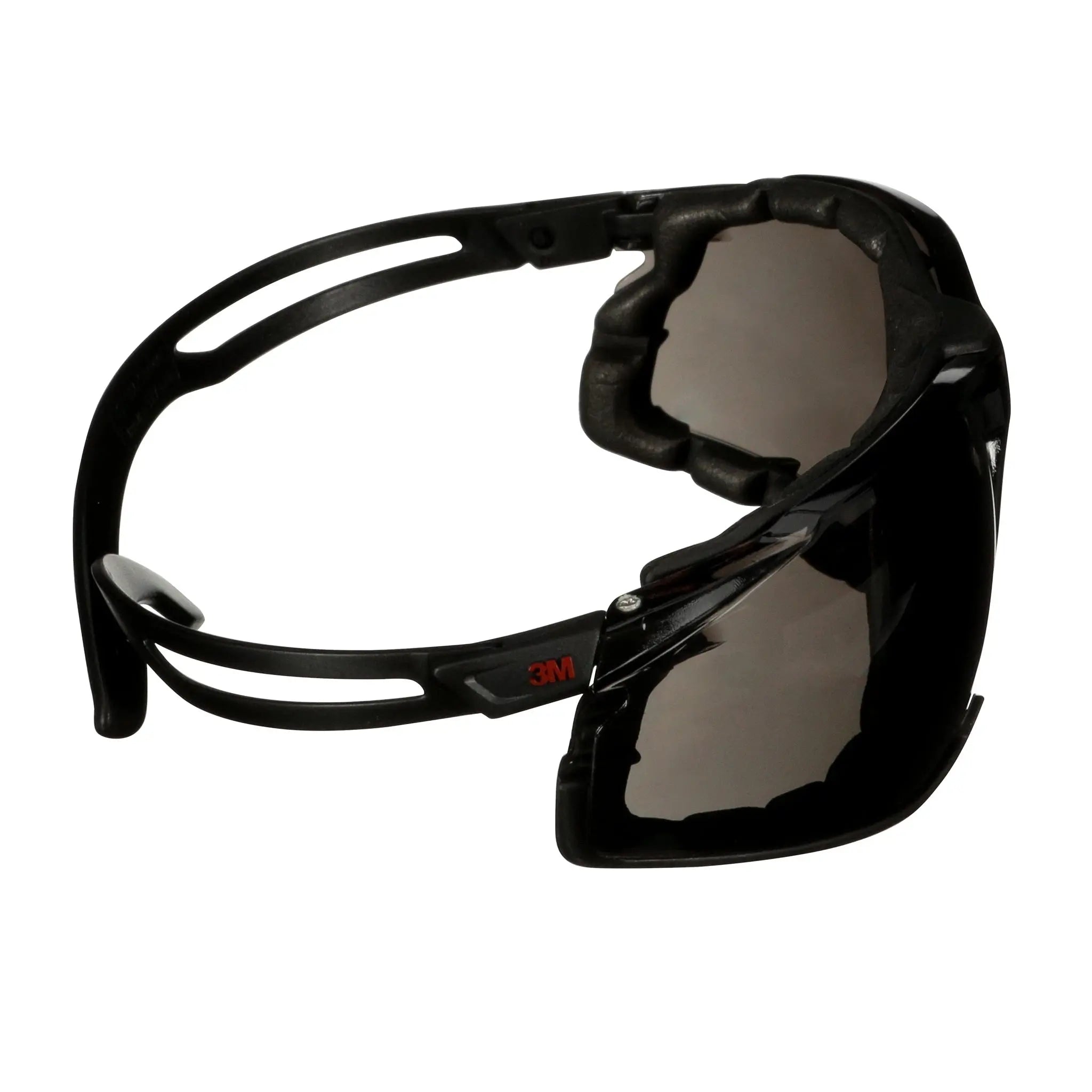 3M SecureFit 500 Series SF502SGAF-BLK-FM Scotchgard Anti-Fog Coating, Gray AF-AS Lens, Foam Gasket, Black, Case of 20