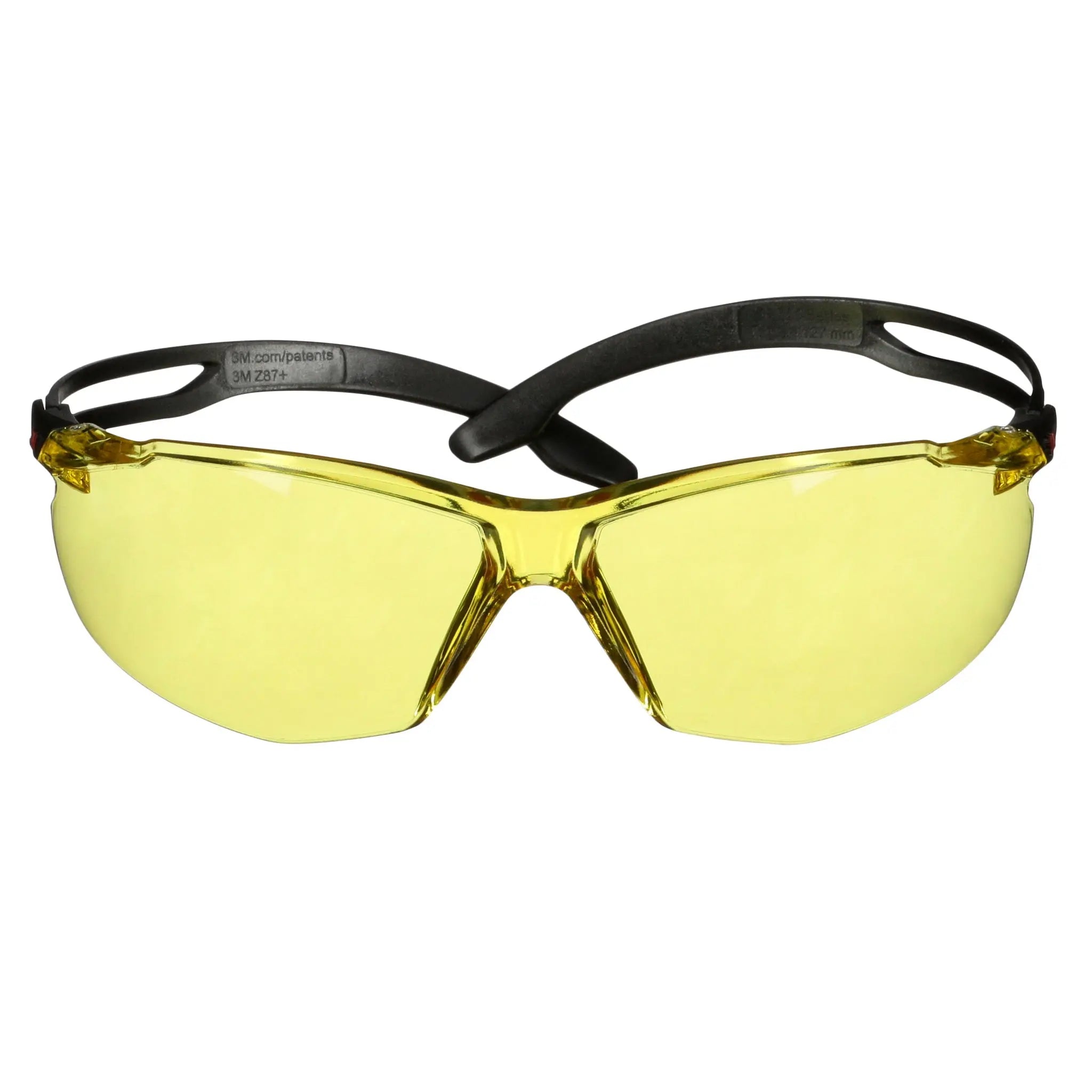 3M SecureFit 500 Series SF503SGAF-BLK, Black, Scotchgard Anti-Fog Coating, Amber AF-AS Lens, 20 ea/Case