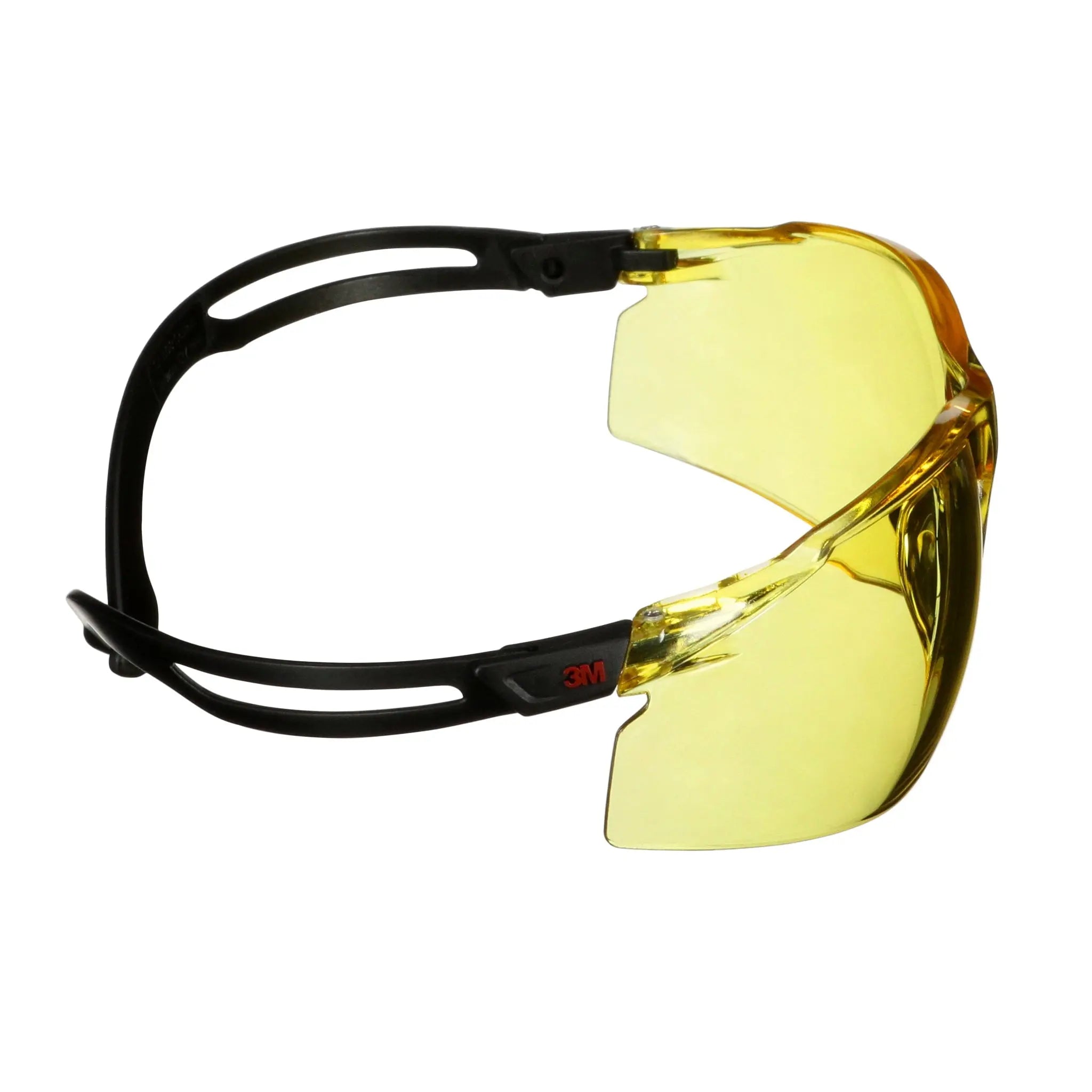 3M SecureFit 500 Series SF503SGAF-BLK, Black, Scotchgard Anti-Fog Coating, Amber AF-AS Lens, 20 ea/Case