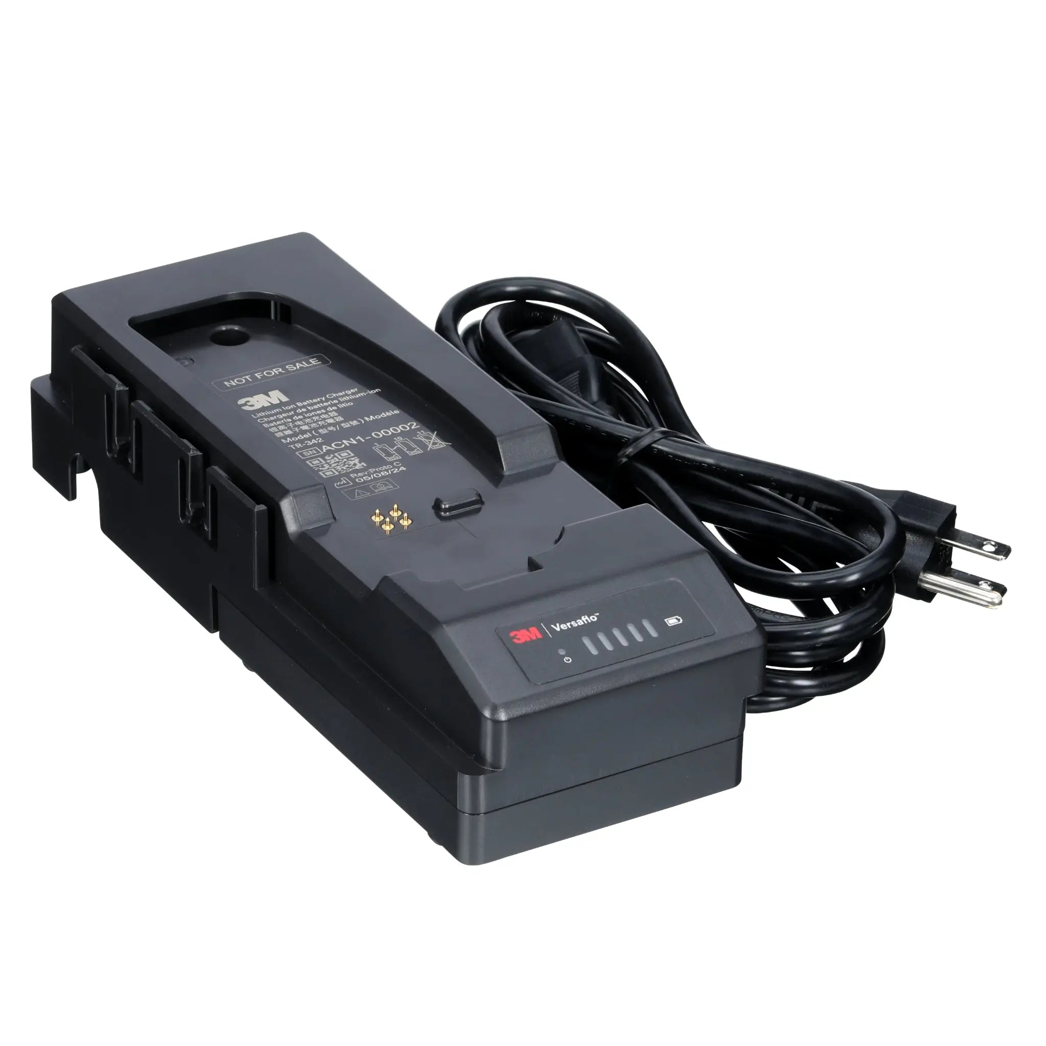 3M Versaflo TR-342N Single Station Battery Charger Kit, for Versaflo TR-300+ PAPR, Left with Cord