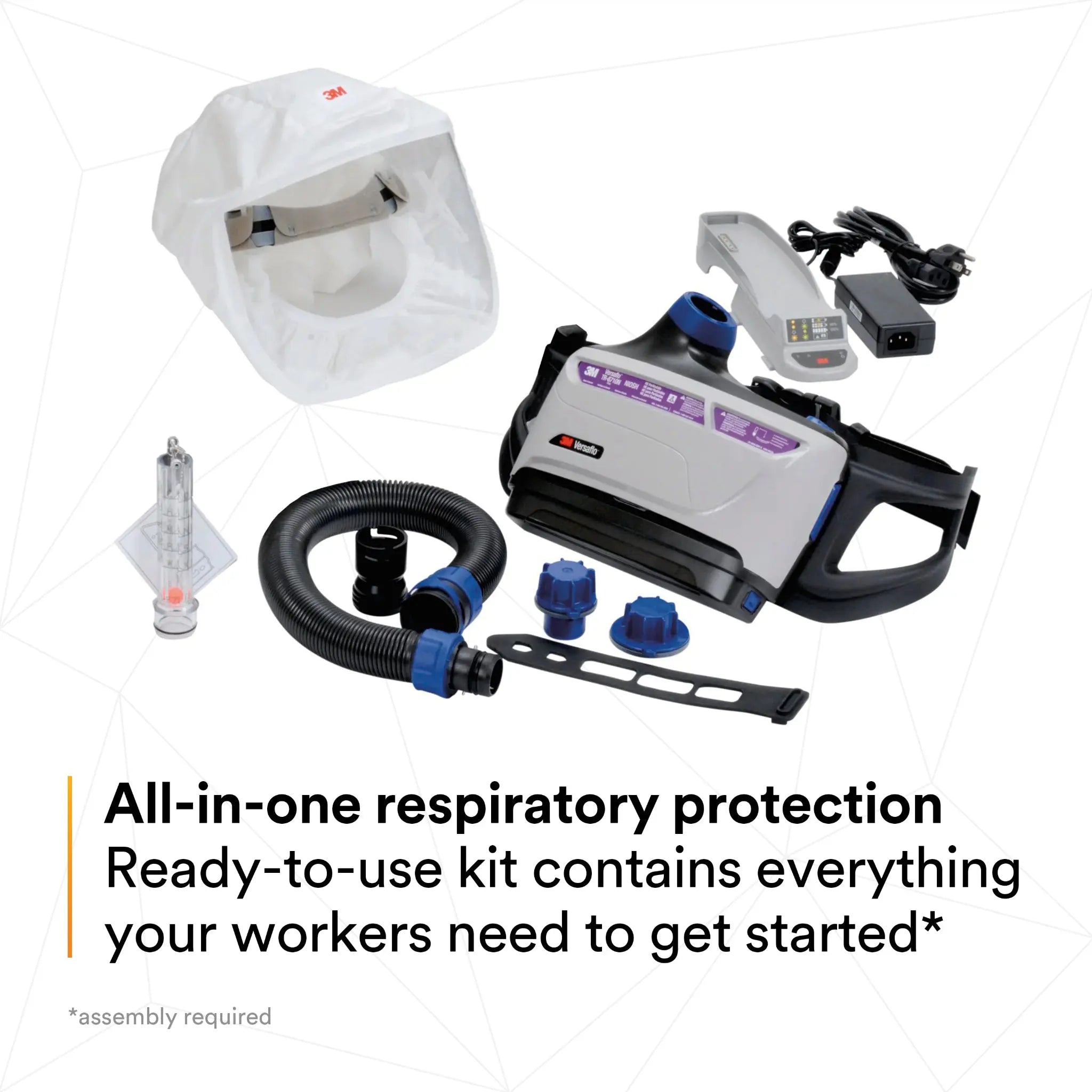 3M Versaflo TR-600-HKL Healthcare PAPR Kit, Gray, Medium/Large, All-in-one