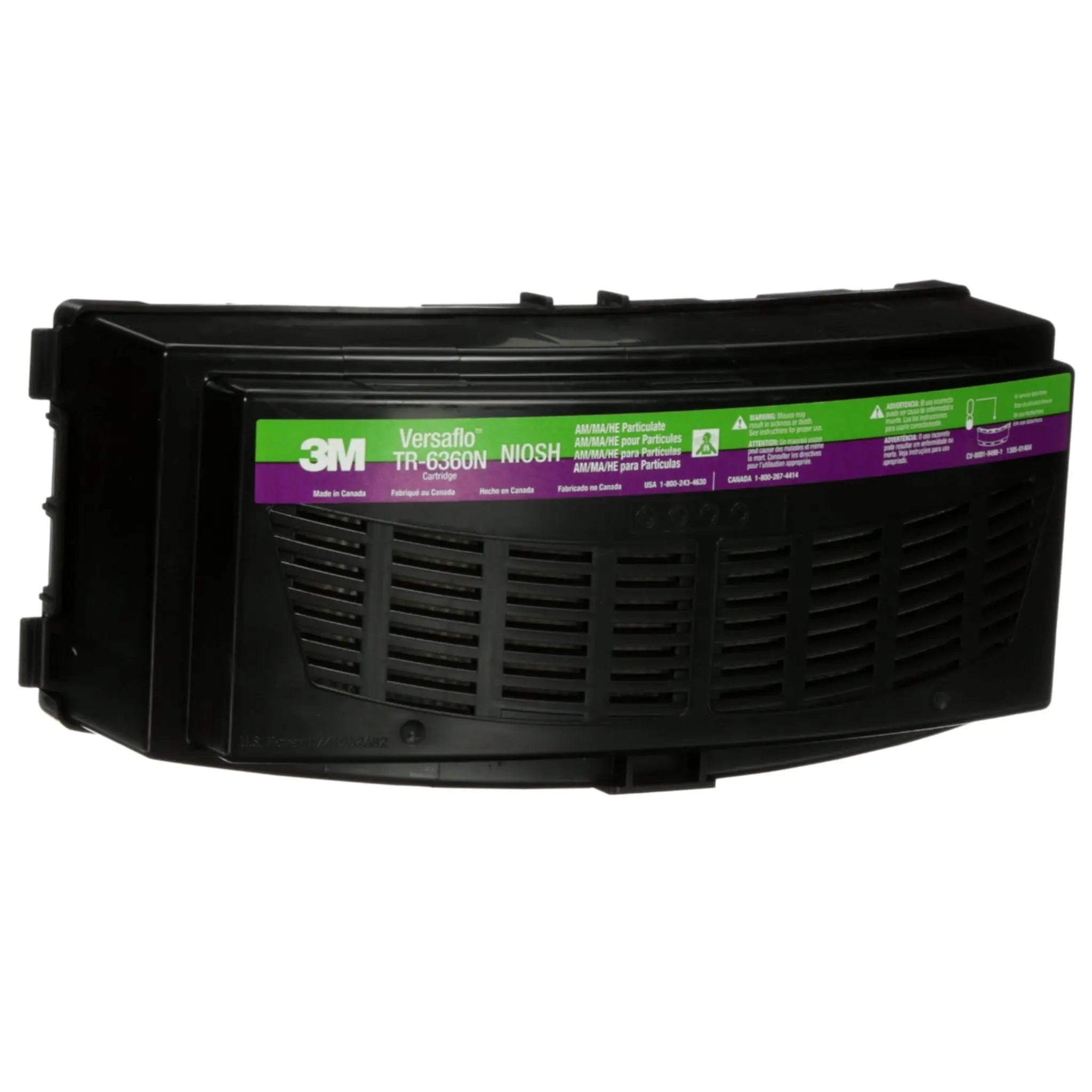 3M Versaflo TR-6360N Ammonia/Methylamine/HEPA Cartridge for TR-600 and TR-800 PAPR, Right Side View