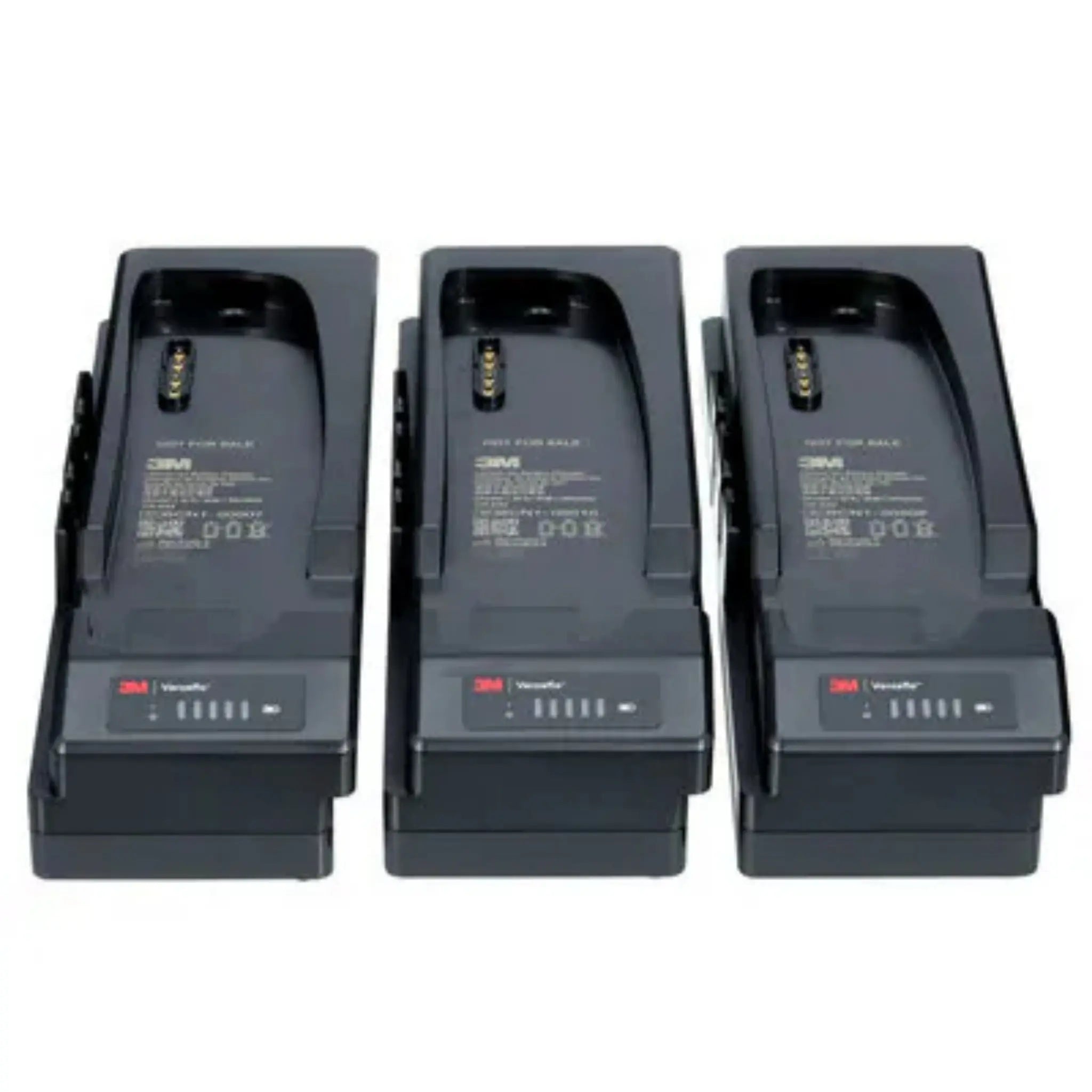 3M Versaflo TR-642-3 3-Station Battery Charger for Versaflo TR-600 & TR-800, Black, Front View