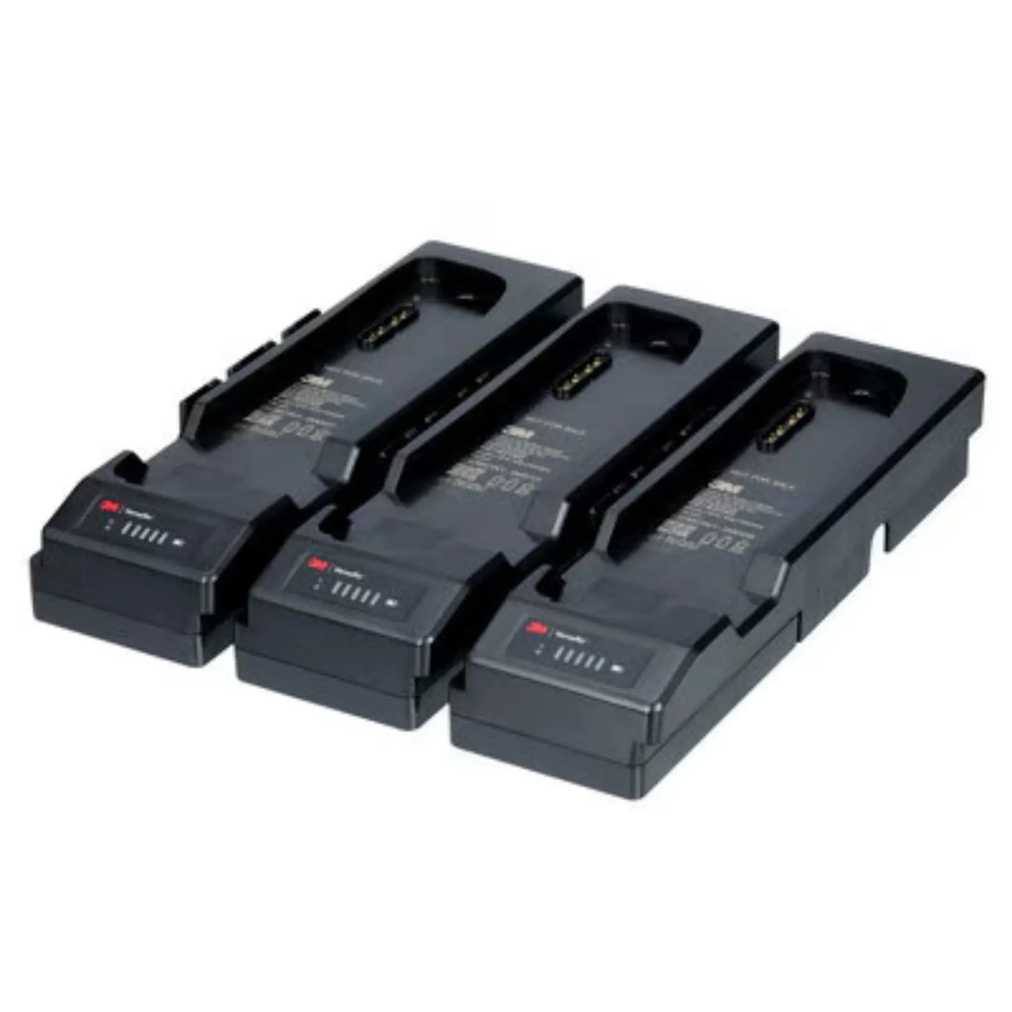 3M Versaflo TR-642-3 3-Station Battery Charger for Versaflo TR-600 & TR-800, Black, Side_View