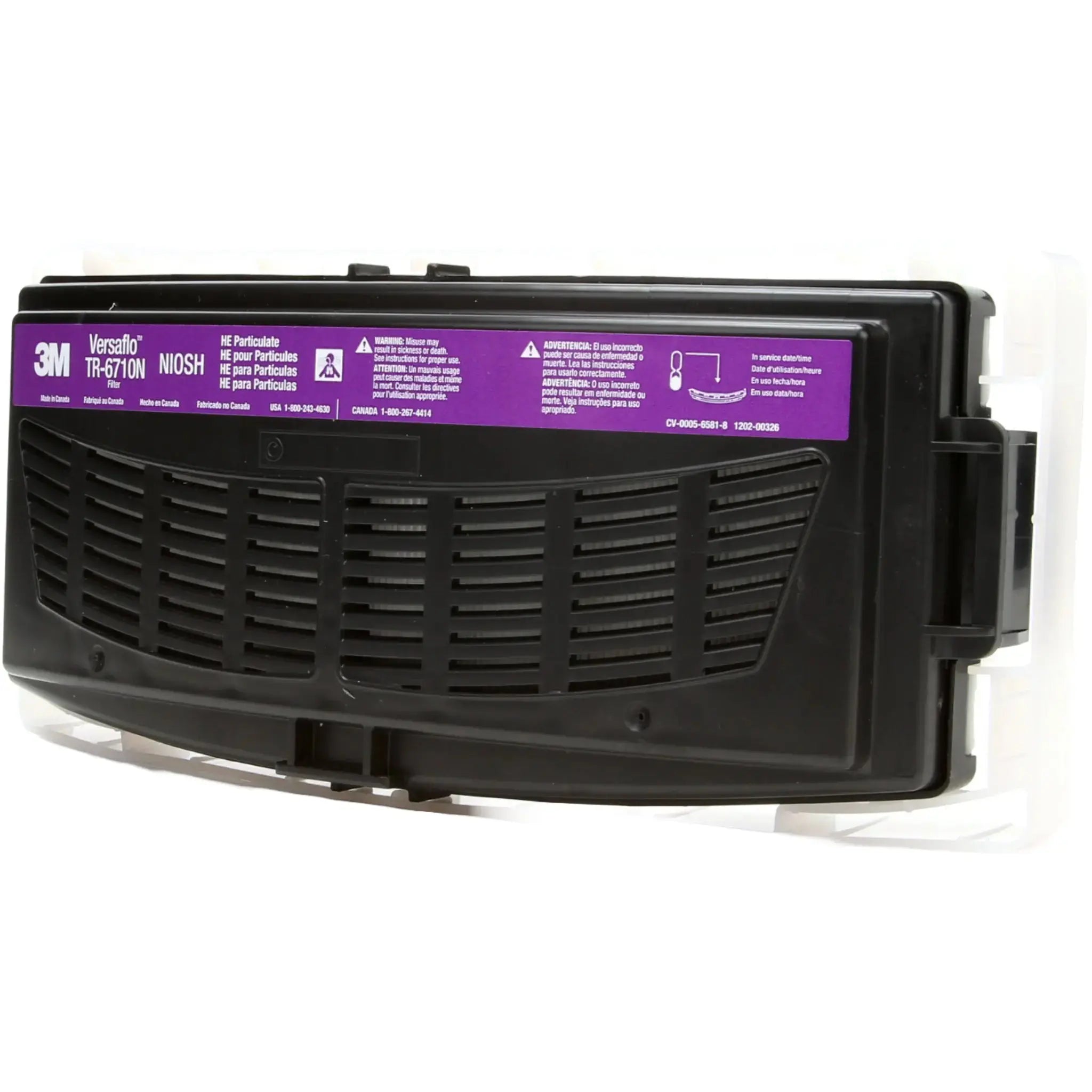 3M Versaflo TR-6710N-5 High Efficiency Filter for TR-600 & TR-800 PAPR, Left Side View