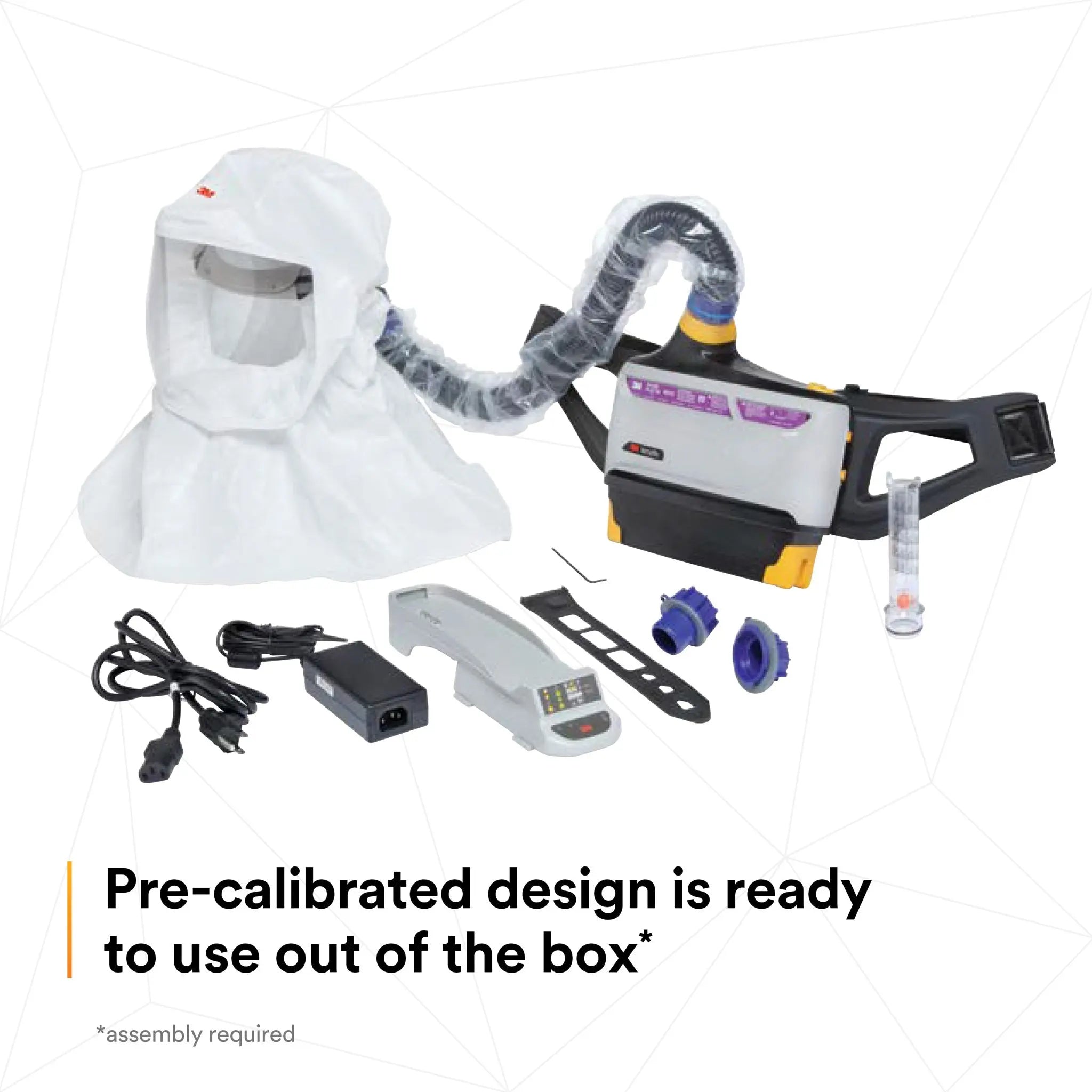 3M Versaflo TR-800-ECK Easy Clean PAPR Kit, Intrinsically Safe, White, 1 Each
