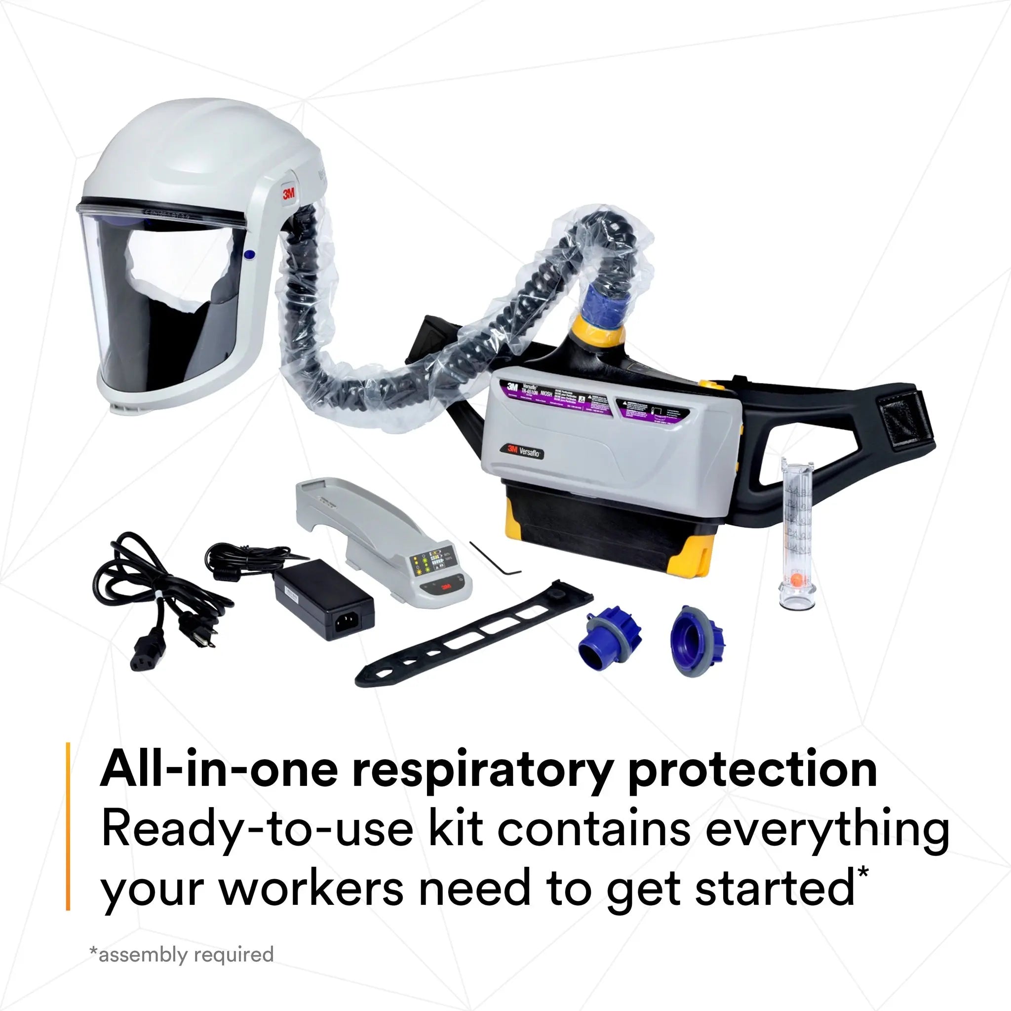 3M Versaflo TR-800-PSK Painters PAPR Kit, Intrinsically Safe, Gray, 1 Each