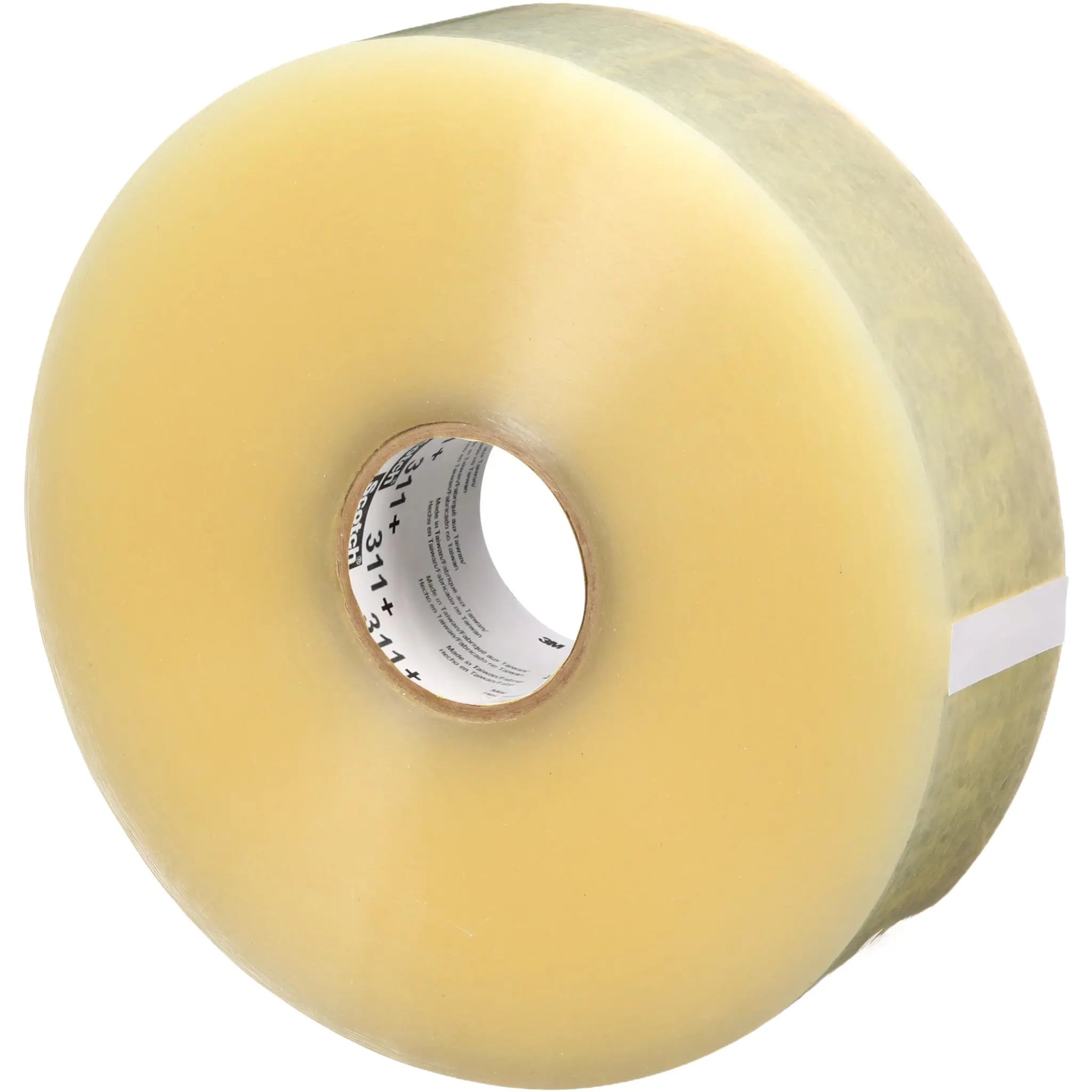 Scotch High Tack Box Sealing Tape 311+, Clear, 72 mm x 1500 m left side view