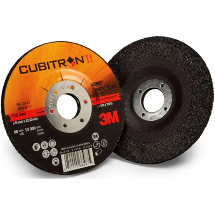 3M™ Cubitron™ II Cut and Grind Wheel, 28765, T27 Quick Change, 7 in x 1/8 in x 5/8-11 in, 10 per inner, 20 per case