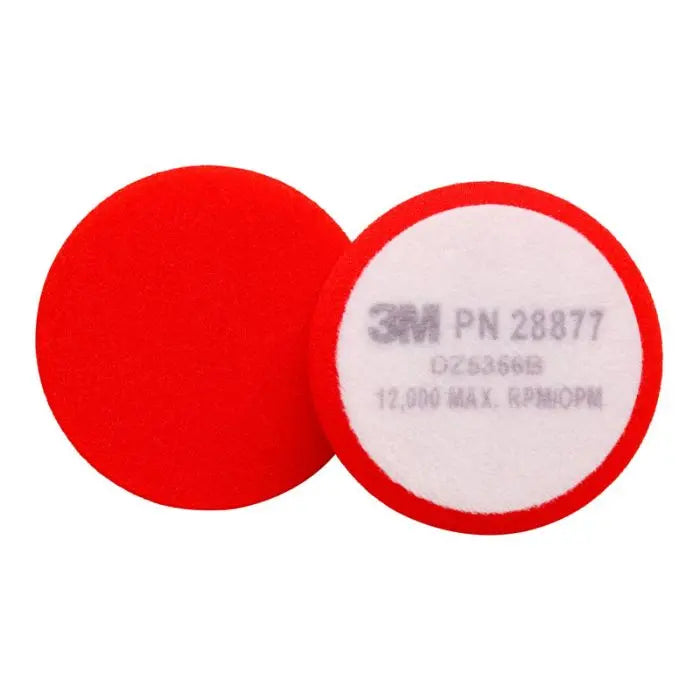 3M™ Finesse-it™ Buffing Pad Flat Face 28877, 3-1/2 in, Red Foam, 10 per inner 50 per case