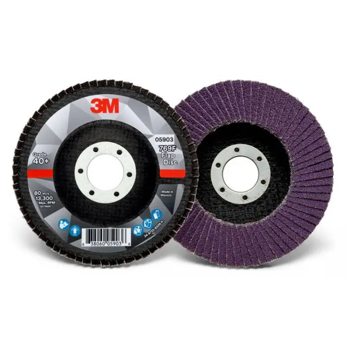 3M™ Flap Disc 769F, 05903, T27, 4 1/2 in x 7/8 in, 40+, 10 per case