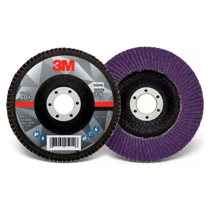 3M™ Flap Disc 769F, 05918, T27, 5 in x 7/8 in, 60+, 10 per case