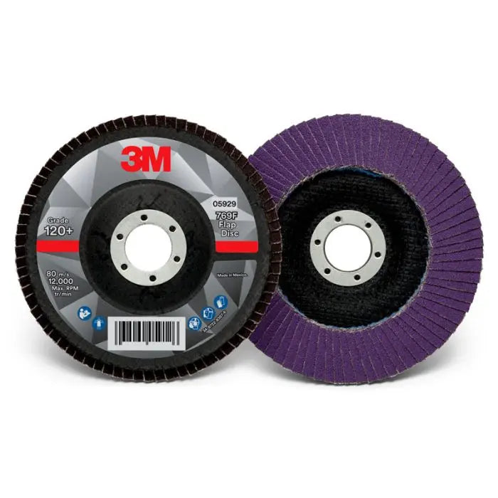 3M™ Flap Disc 769F, 05929, T29, 5 in x 7/8 in, 120+, 10 per case