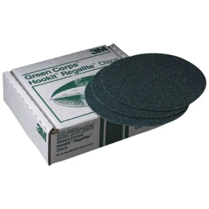 3M™ Green Corps™ Hookit™ Disc, 00520, 8 in, 100, 25 discs per carton, 5 cartons per case