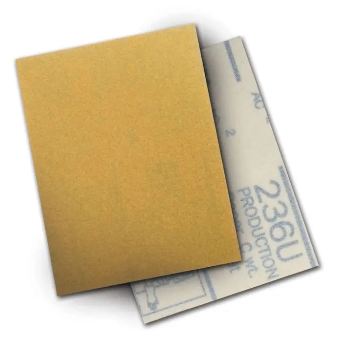 3M™ Hookit™ Paper Sheet 236U, 3 in x 4 in P100 C-weight, 50 sheets per carton 10 cartons per case
