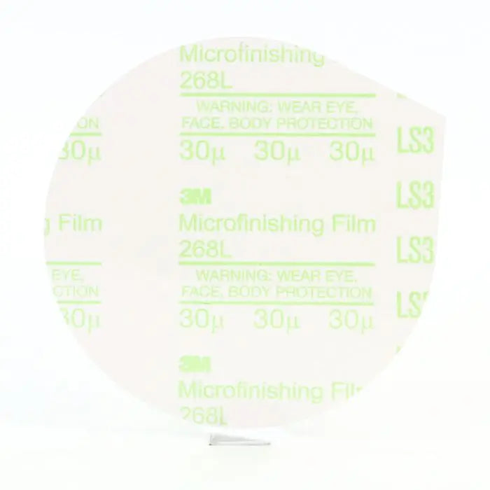 3M™ Microfinishing PSA Film Disc 268L, 5 in x NH, 30 Micron, Type D, Die 500X, 25 per inner 500 per case