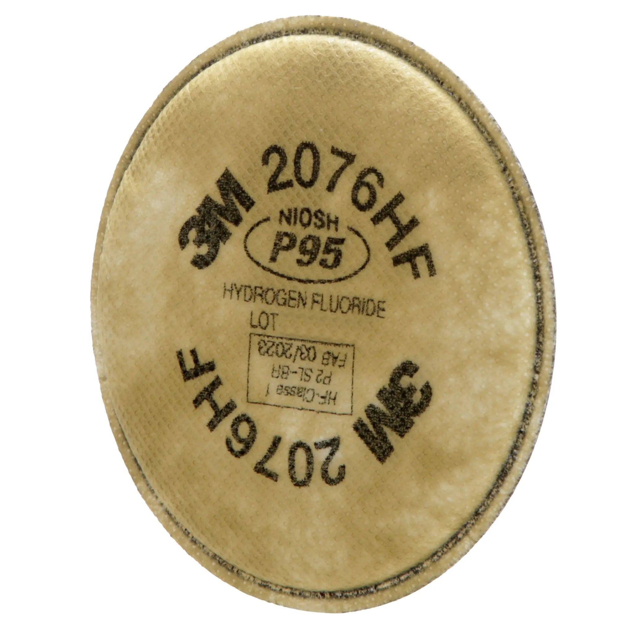 3M™ Particulate Cartridge 2076HF, Hydrogen Fluoride/P95, with Nuisance Level Acid Gas Relief, Case of 100