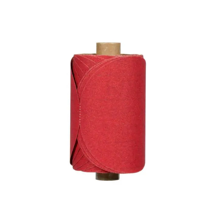 3M™ Red Abrasive PSA Disc, 01608, 5 in, P120, 100 discs per roll, 6 rolls per case
