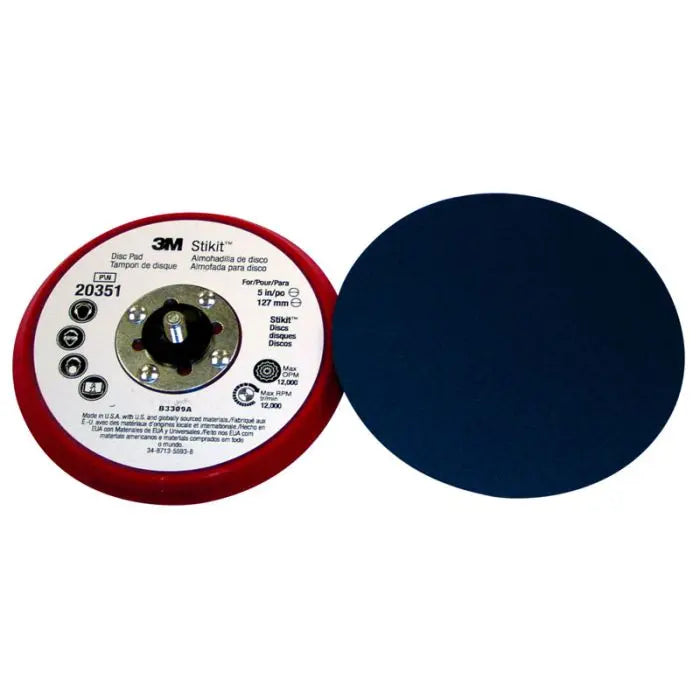 3M™ Stikit™ Low Profile Disc Pad 20351, 5 in x 3/8 in x 5/16-24 External, 10 per case