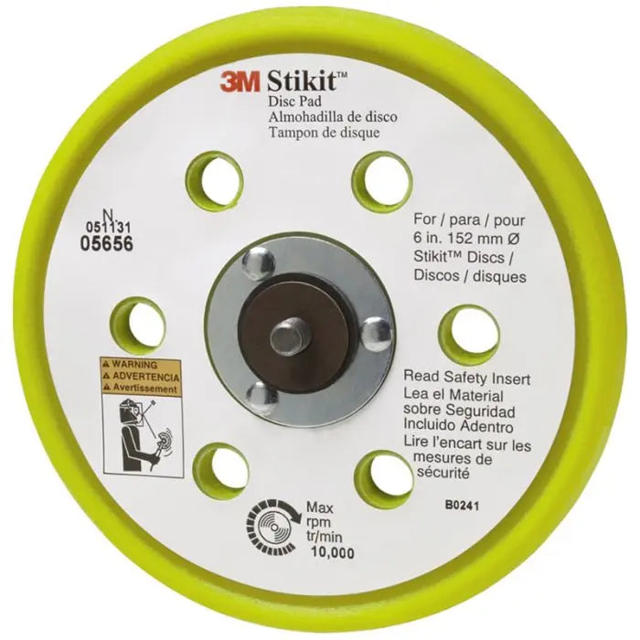 3M™ Stikit™ Low Profile Disc Pad, 05556, 6 in x 3/8 in x 5/16-24 External, 10 per case