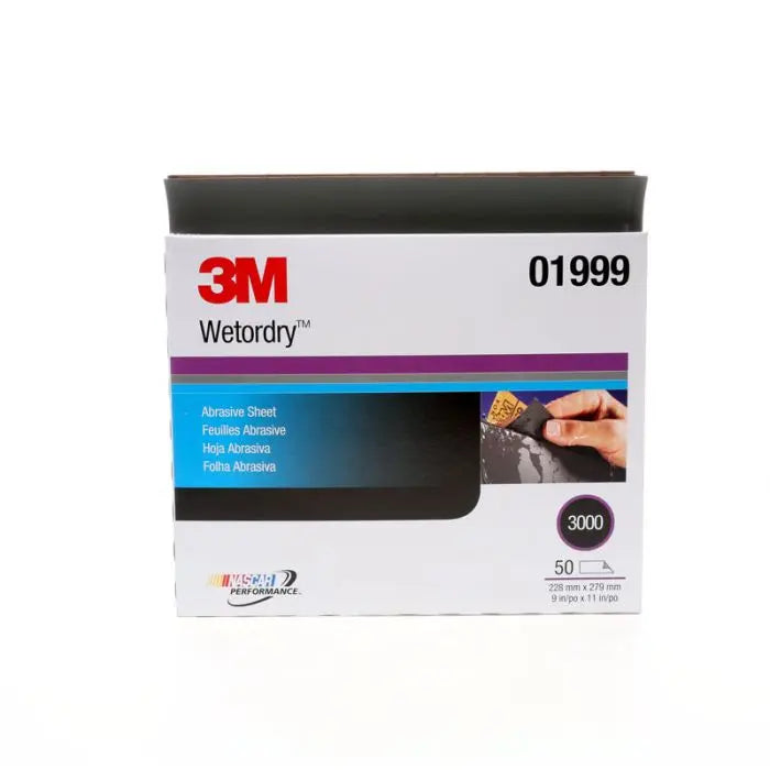 3M™ Wetordry™ Paper Sheet 401Q, 3 2/3 in x 9 in 1000 A weight, 200 per inner 2000 per case