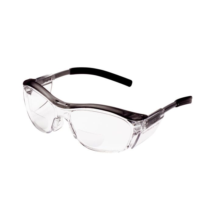 3M™ Nuvo™ Reader Protective Eyewear 11436-00000-20 Clear Lens, Gray Frame, +2.5 Diopter 20 EA/Case