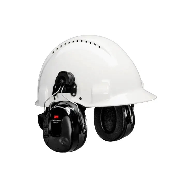 3M PELTOR ProTac III Headset - MT13H221P3E - Black - Hard Hat Model, Case of 10