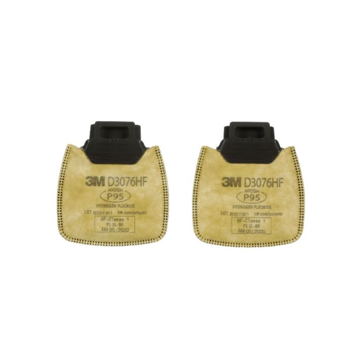 3M D3076HF Secure Click Particulate Cartridge P95/Hydrogen Fluoride Nuisance Acid Gas Relief, Case Of 100