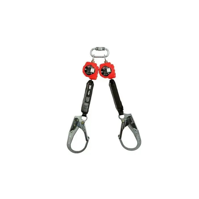 3M PROTECTA 3100414 Rebel Twin-Leg Self Retracting Lifeline, Web, Red, 6 ft. (1.8 m), 1 Each