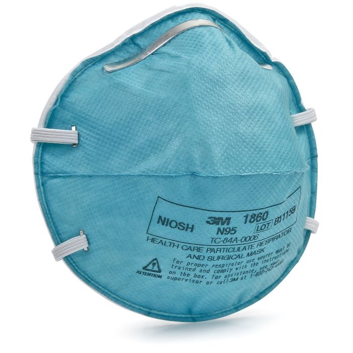 3M 1860 N95 Health Care Particulate Respirator and Surgical Mask, Box of 20