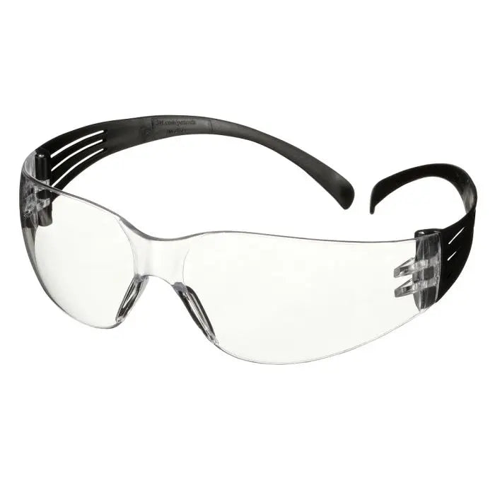 3M SecureFit 100 Series SF101AF-BLK Safety Glasses, Black Temples, Clear Anti-Fog/Anti-Scratch Lens, Case of 20